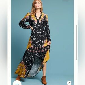 FARM Rio Floral-Blocked maxi boho dress, size US S